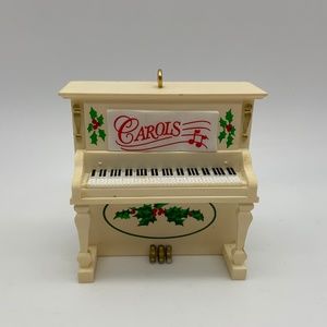 Vintage 1987 Hallmark Christmas Keys Carols Piano Handcrafted Christmas Ornament